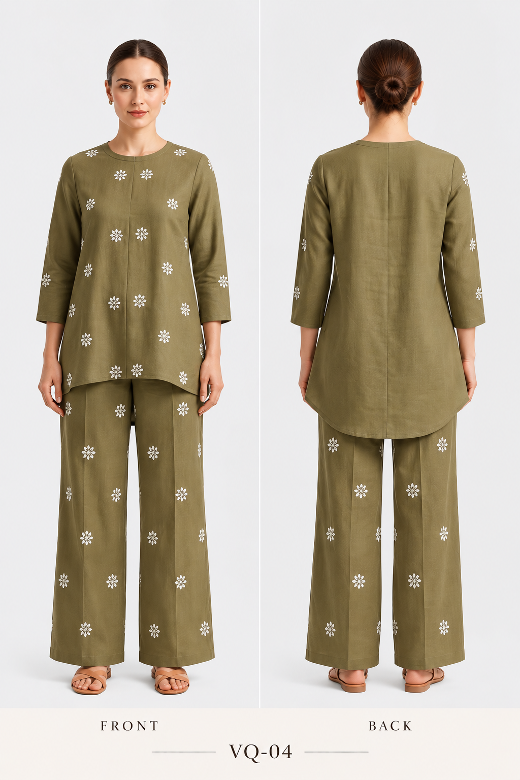 Brown Paisley Dress